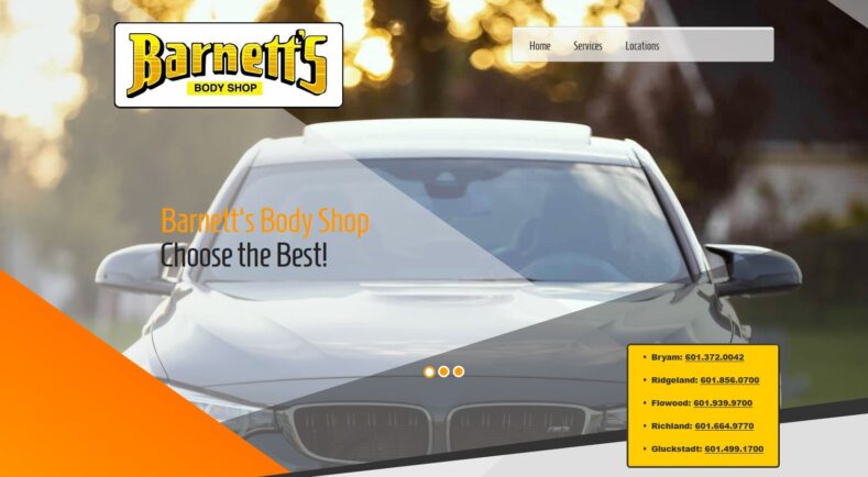 website Barnett's Body Shop